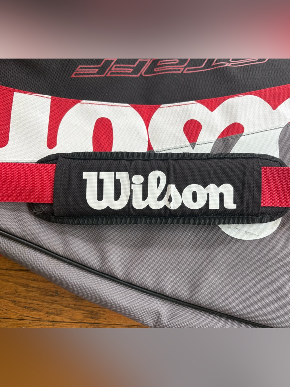 Wilson Pro Staff Tennis Racket Bag | Gray & Red | Multi-Compartment ๐พ - Picture 7 of 16